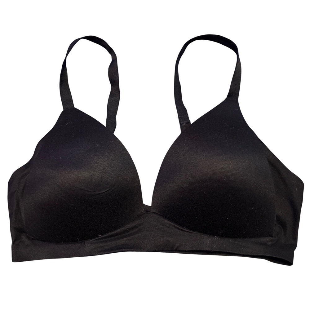 Aerie Real Sunnie Wireless Lightly Lined Full Coverage Black Bra 34C